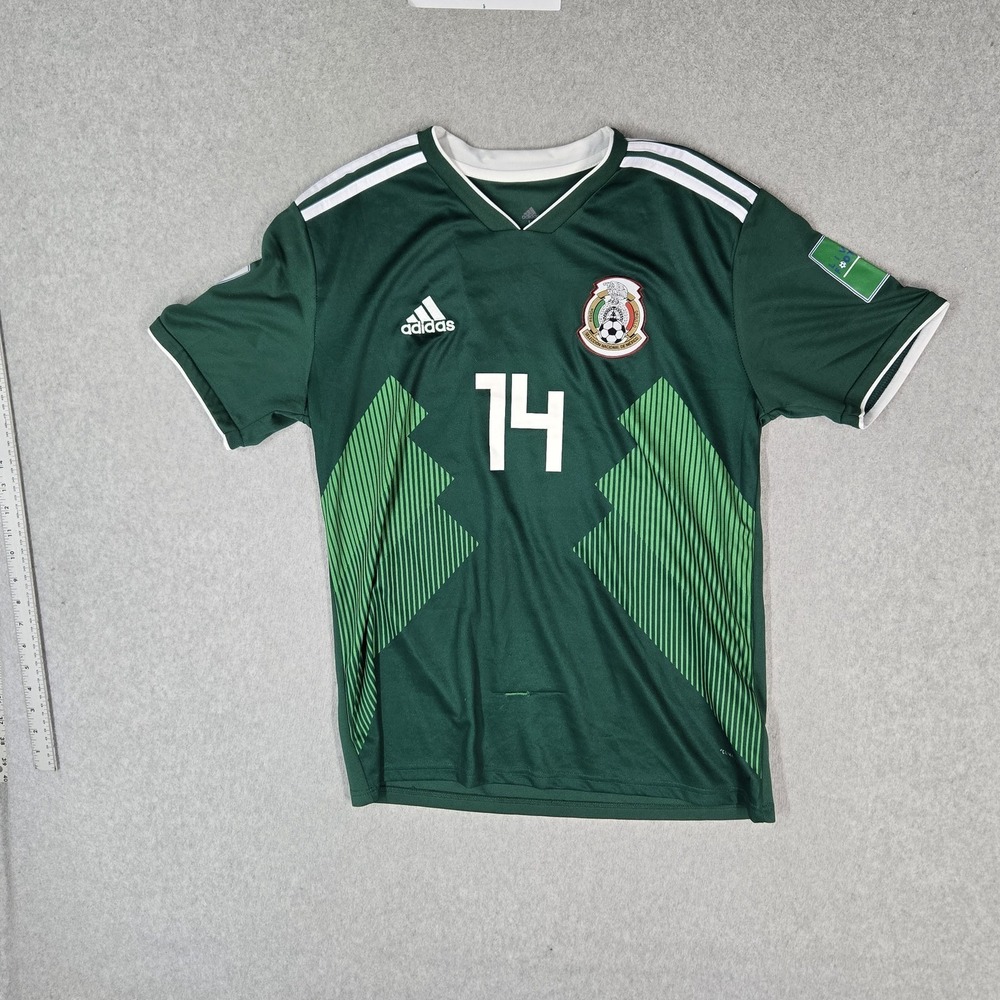Mexico National Team Men Jersey L Green World Cup 2018 Adidas‎ Chicharito 14